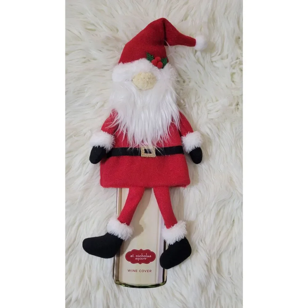 St. Nicholas Square Santa Wine Topper New Gift Giving Holiday